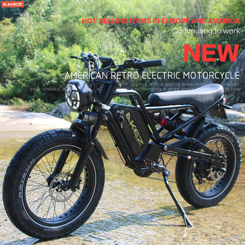 2025 Hot Sale 52V 25AH Electric Bike With 20 Inch Fat Tire Down Tube Rear Hub Motor for Commuting