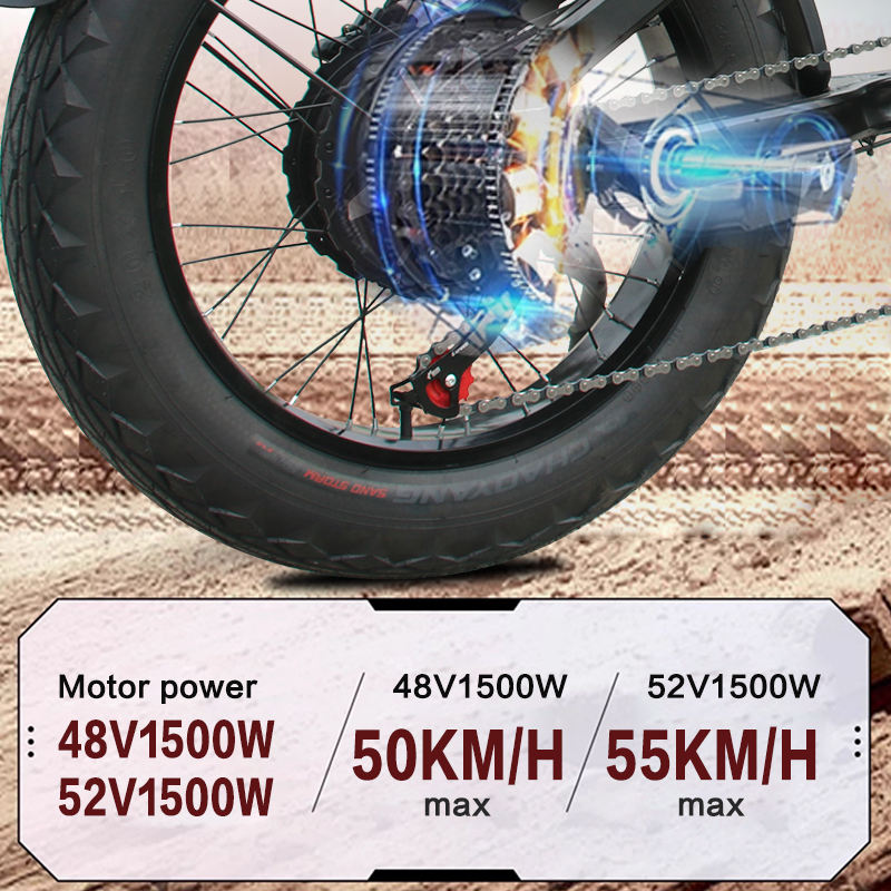 2025 China Factory E-Bike Electric Motorcycle With 52V Lithium Battery 55km Charge Urban and Off-Road Use