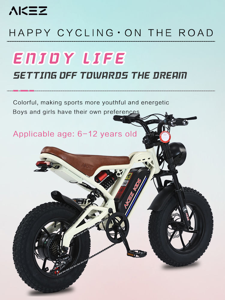 Mini 350W 36V 16-Inch Fat Tire Electric Hybrid Bike New OFF-Road Ebike Mini Fatbike US Warehouse for Children