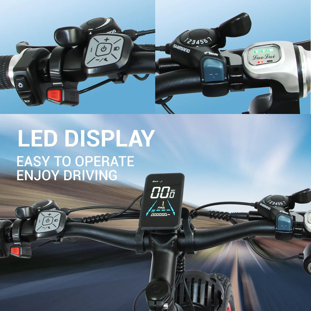 Mountain Exercise Electric Bike 52v/30AH Lithium Battery Mountain Ebike Hydraulic Disc Brake Fat Tire Snow Electric Bicycle