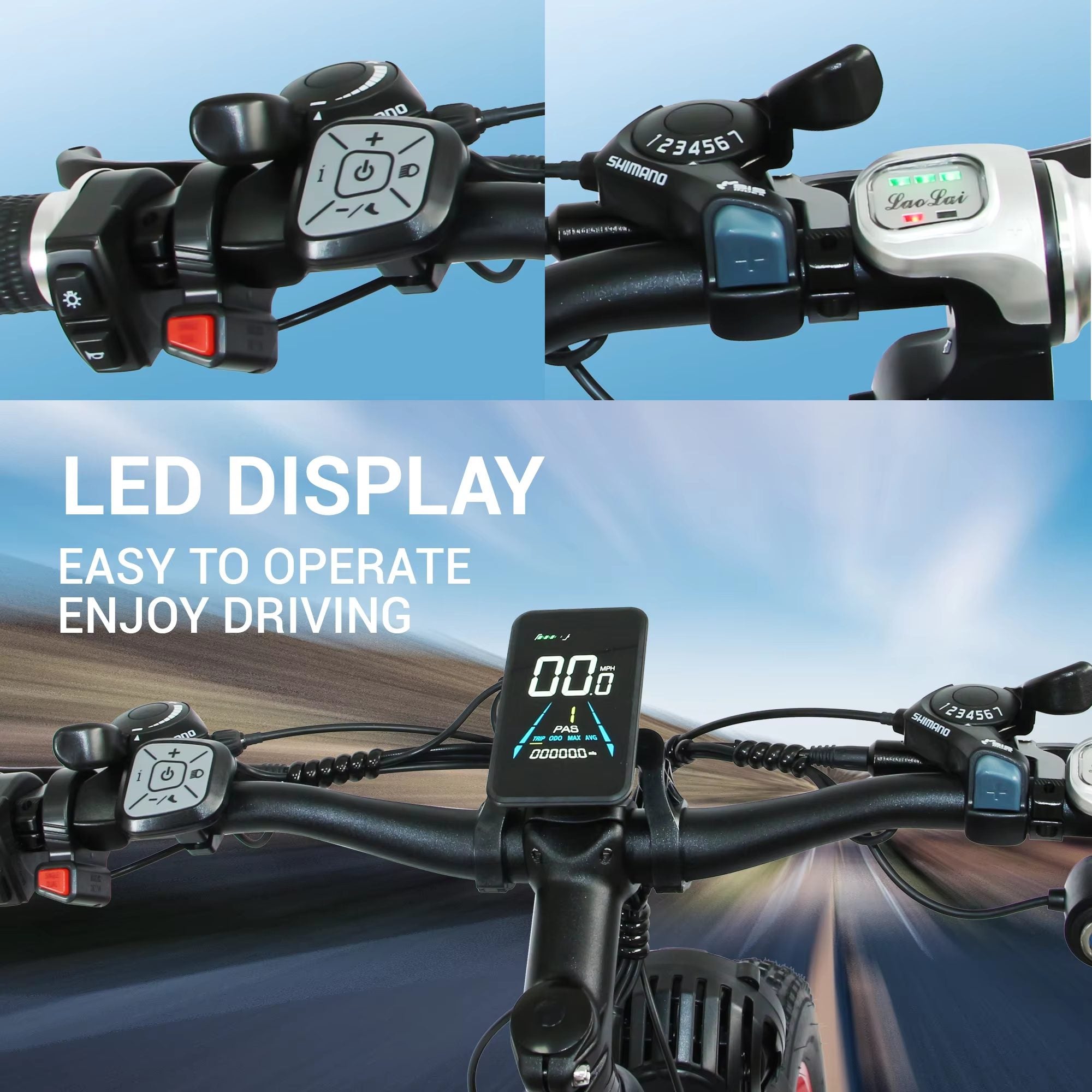 Mountain Exercise Electric Bike 52v/30AH Lithium Battery Mountain Ebike Hydraulic Disc Brake Fat Tire Snow Electric Bicycle