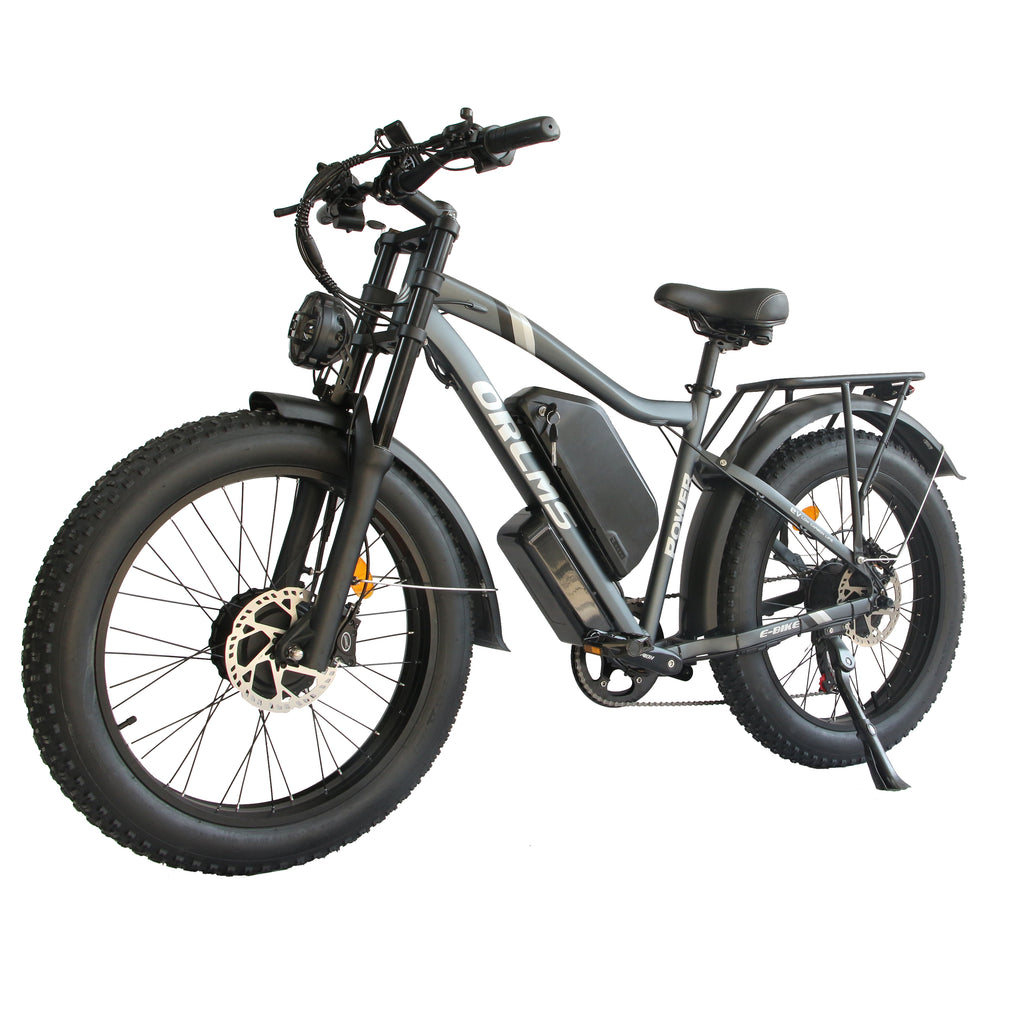 US Warehouse 2000W Dual Motor Electric Bike 25AH Battery Two Wheel Drive E-Bike 24*4.0" Fat Tire Dual Motor Electric Bicycle