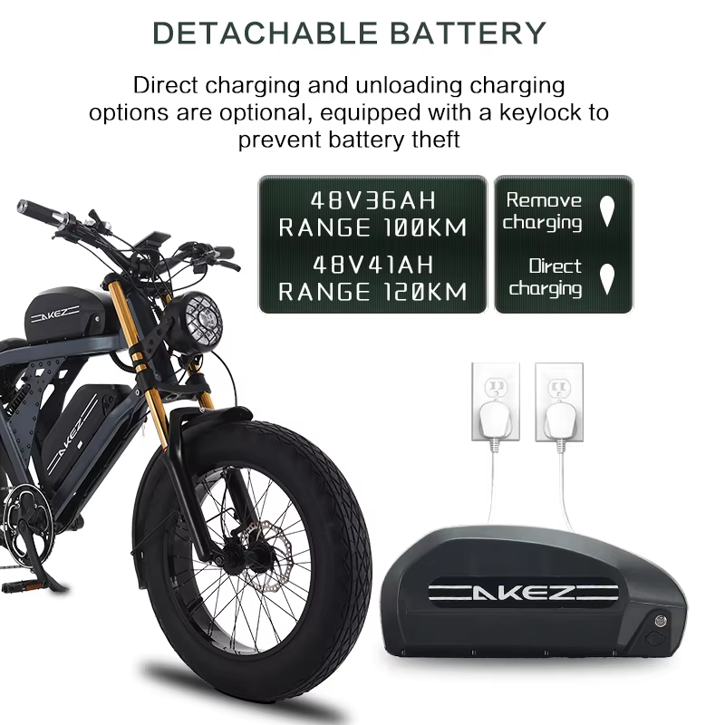 2025 Hot Sale 48V 41AH Electric Bike E Bike Electric Motorcycle Bicycle With 20 Inch Fat Tire