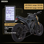 2025 Hot Sale 48V 41AH Electric Bike E Bike Electric Motorcycle Bicycle With 20 Inch Fat Tire
