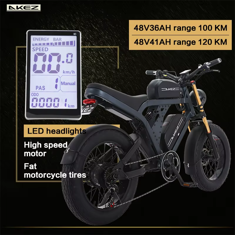 2025 Hot Sale 48V 41AH Electric Bike E Bike Electric Motorcycle Bicycle With 20 Inch Fat Tire