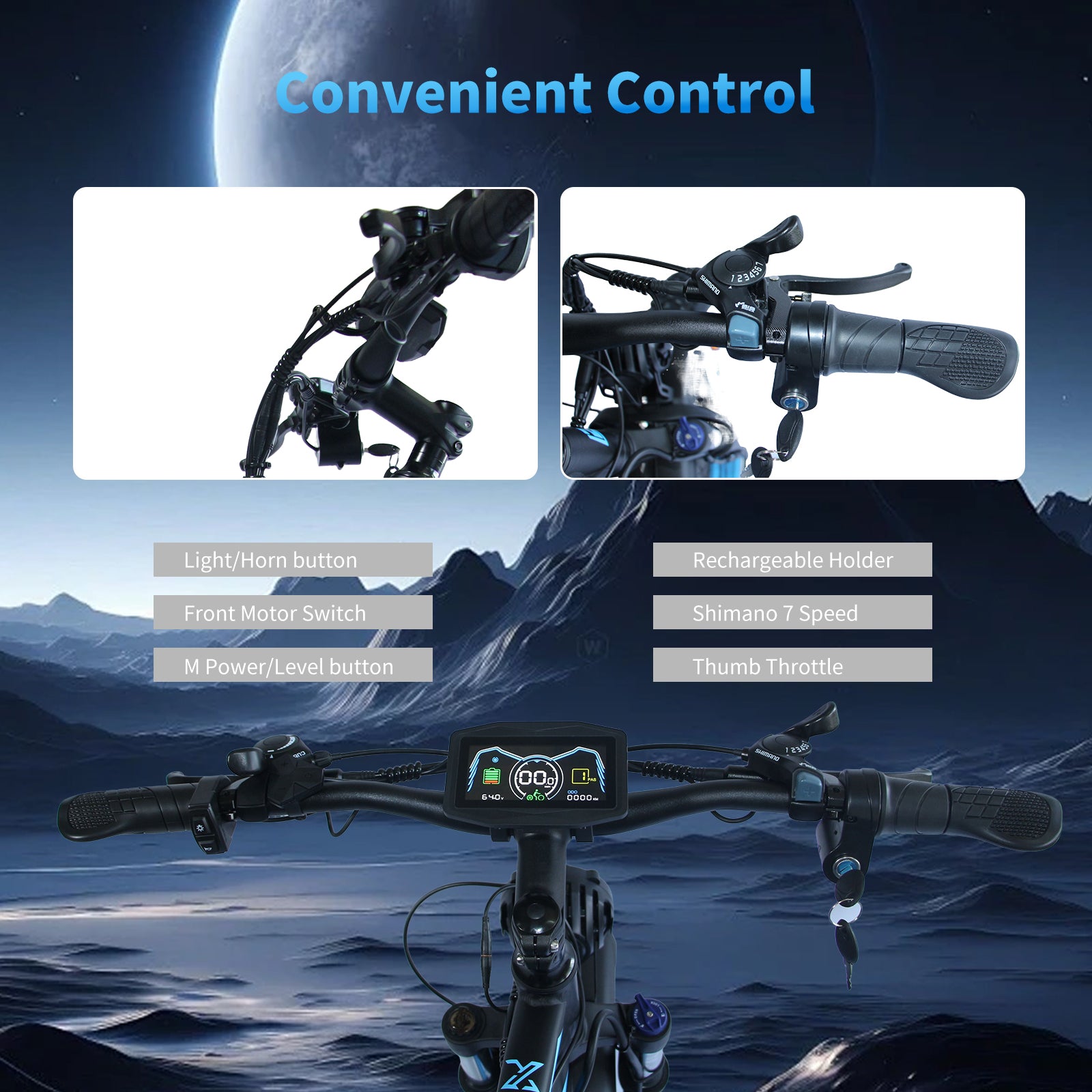 Daul Motor 2000w Ebike Full Suspension Hydraulic Brake Fat Tire Electric Bicycle E-bike Electric Mountain Bike for Adults