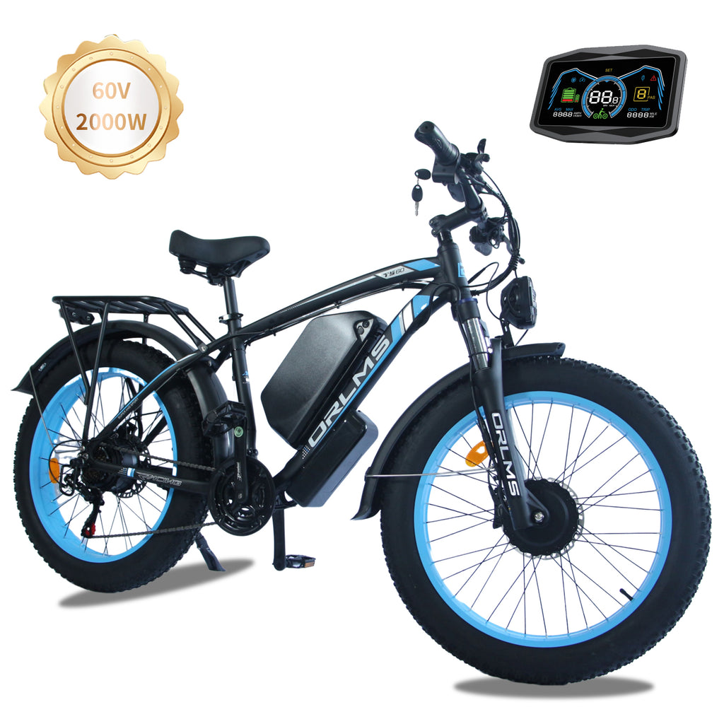 Daul Motor 2000w Ebike Full Suspension Hydraulic Brake Fat Tire Electric Bicycle E-bike Electric Mountain Bike for Adults