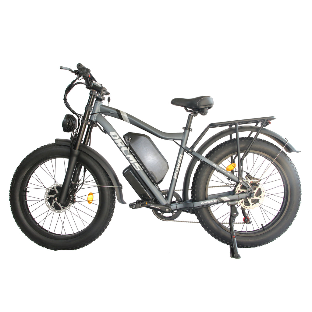 2000W Dual Motors 52V Fat Tire Electric Bike 25Ah Battery Hydraulic Brakes Aluminum Frame Long Range Fat Bike