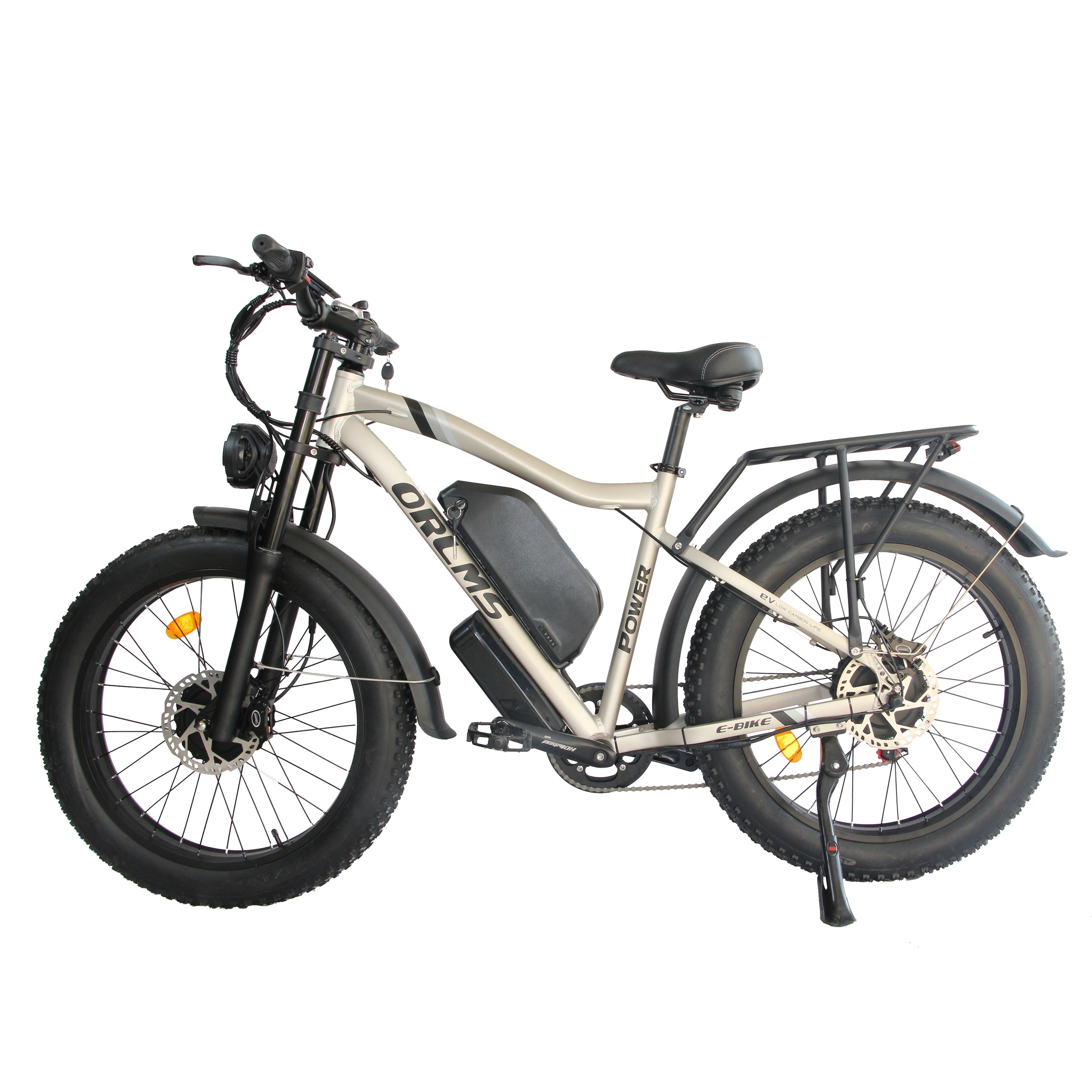 2000W Dual Motors 52V Fat Tire Electric Bike 25Ah Battery Hydraulic Brakes Aluminum Frame Long Range Fat Bike