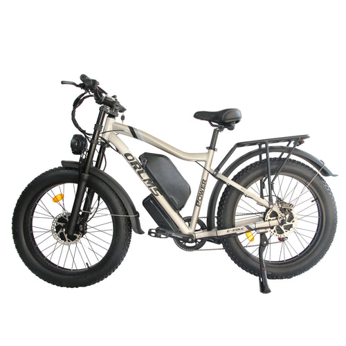 2000W Dual Motors 52V Fat Tire Electric Bike 25Ah Battery Hydraulic Brakes Aluminum Frame Long Range Fat Bike