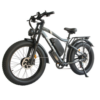 2000W Dual Motors 52V Fat Tire Electric Bike 25Ah Battery Hydraulic Brakes Aluminum Frame Long Range Fat Bike